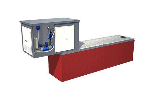 Underfloor Fire Protection with Vertical Pumps